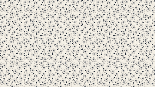 Papier peint floral noir et blanc Motif de fleurs sur fond crème