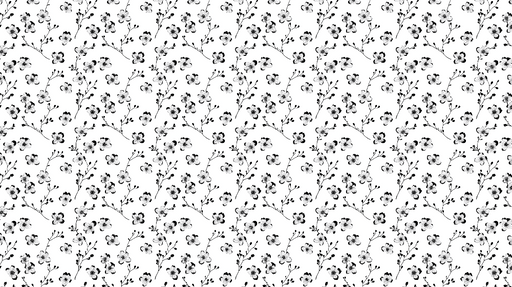 Papier peint floral noir et blanc Motif délicat de fleurs sur un fond clair