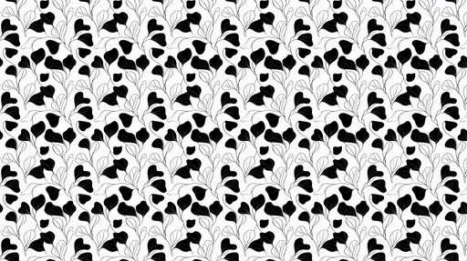 Papier peint floral noir et blanc Motifs de feuilles élégants sur fond clair