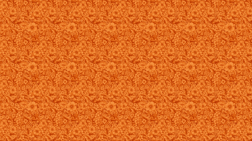 Papier peint floral orange Motif luxuriant de fleurs dans des tons chauds