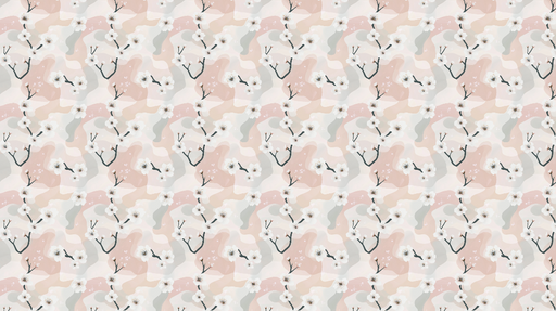 Papier peint floral pastel Motif de fleurs blanches sur fond doux