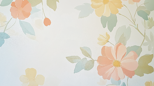 Papier peint floral pastel Motif doux et apaisant