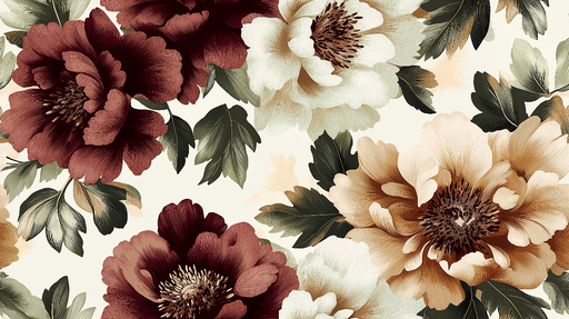 Papier peint floral Pétales riches et élégants