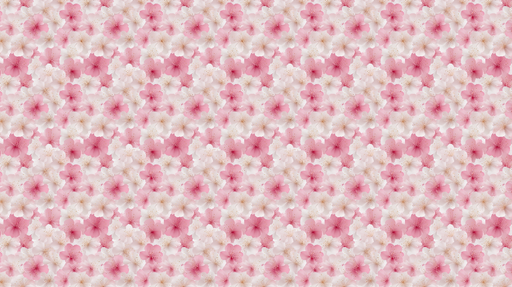 Papier peint floral rose Éclatantes fleurs roses et blanches sur fond délicat