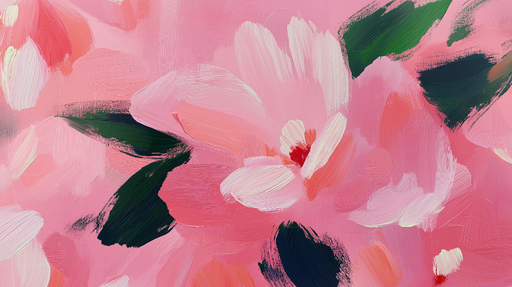 Papier peint floral rose Fleurs douces sur fond pastel