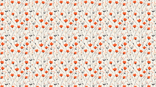 Papier peint floral rouge et noir Motif de fleurs sur fond clair