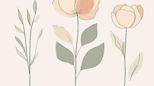 Papier peint floral subtil Motifs doux et élégants