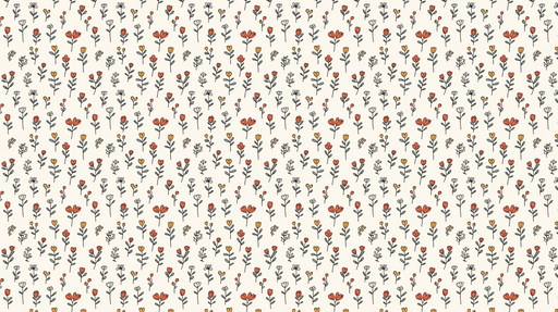 Papier peint floral Un motif délicat de fleurs colorées sur fond clair