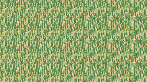 Papier peint floral vert Motif de fleurs rose et jaune sur fond vert