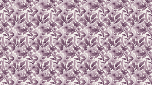 Papier peint floral violet Motif de fleurs et feuilles en nuances de violet