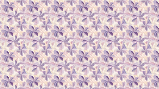Papier peint floral violet Motifs de fleurs délicates dans des nuances de violet et de crème