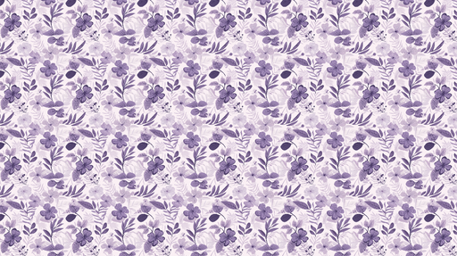 Papier peint floral violet Motifs de fleurs et feuillages doux