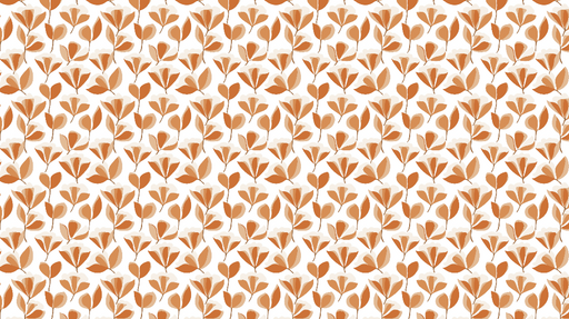 Papier peint florale orange Motif élégant de fleurs et feuilles en teintes chaleureuses