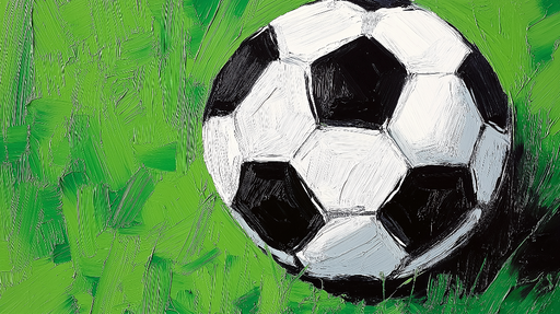 Papier peint football Ballon de foot sur un terrain vert