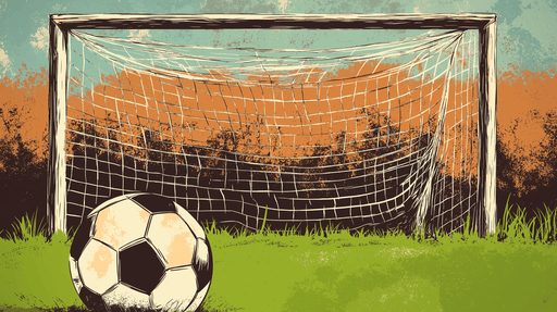Papier peint football But et ballon sur le terrain
