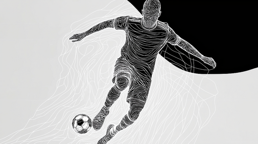 Papier peint football Design dynamique en lignes stylisées