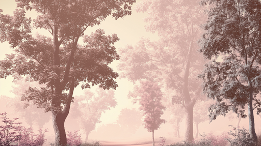 Papier peint forêt brumeuse Ambiance douce et apaisante