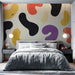 Papier peint abstrait avec motifs colorés et modernes pour chambre à coucher élégante
