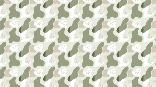 Papier peint formes organiques Motifs fluides en nuances de vert et beige