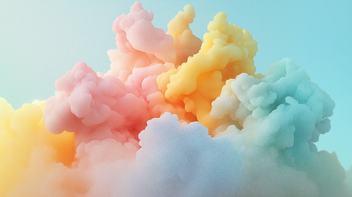 Papier peint fumée Nuage pastel