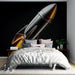 Papier peint fusée futuriste avec propulsion dynamique pour chambre moderne