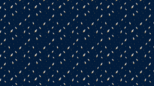 Papier peint fusées Motif dynamique de fusées blanches sur fond bleu nuit étoilé