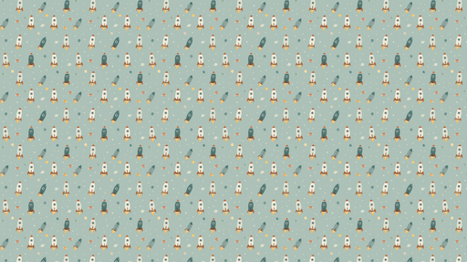 Papier peint fusées Motif ludique de fusées colorées dans l'espace