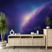 Papier peint galaxie ciel étoilé avec nébuleuses colorées pour salon moderne