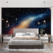 Papier peint galaxie avec nuages colorés et étoiles pour chambre moderne