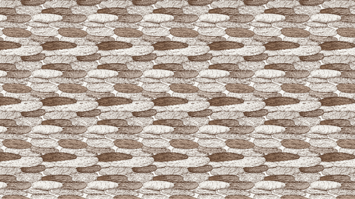 Papier peint galets Motif de galets en nuances de beige et brun