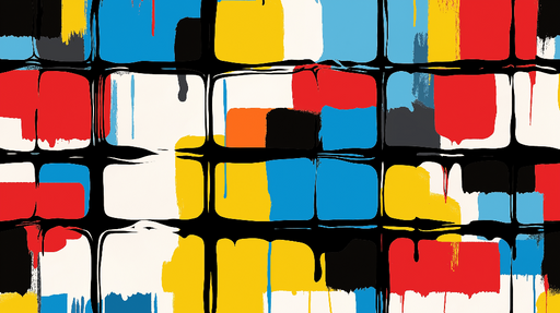 Papier peint géométrique abstraite Peinture dégoulinante