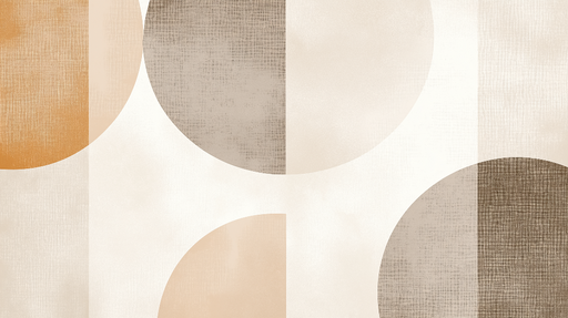 Papier peint géométrique Cercles doux et nuances terreuses