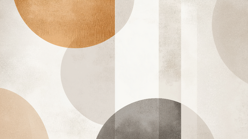 Papier peint géométrique Cercles en tons terreux et motifs subtils