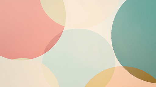 Papier peint géométrique Cercles pastel et transparents pour une ambiance douce