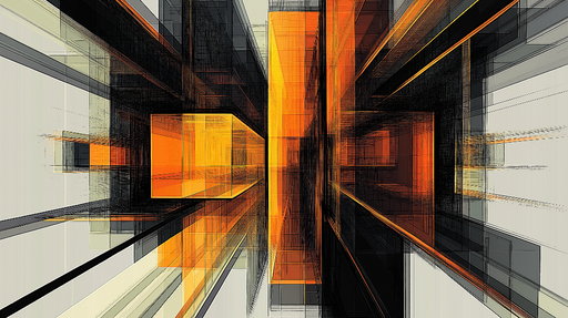 Papier peint géométrique Design abstrait en dégradé de jaune et noir