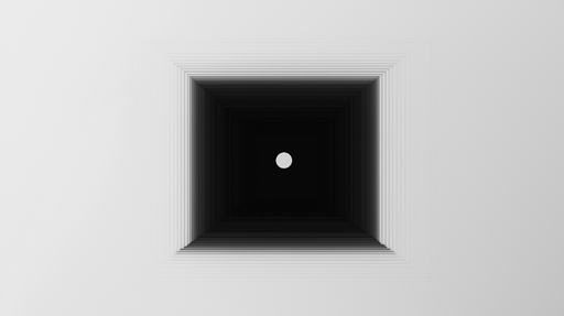 Papier peint géométrique Effet de profondeur avec un motif circulaire noir et blanc