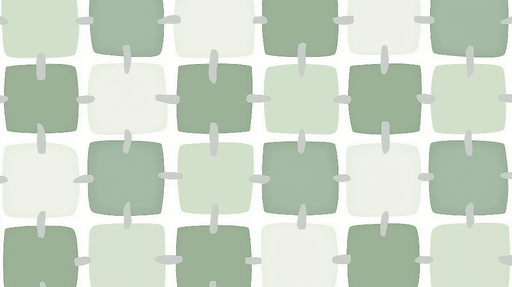 Papier peint géométrique Motif de carrés pastel verts