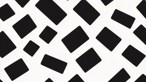 Papier peint géométrique Motif de rectangles noirs sur fond blanc