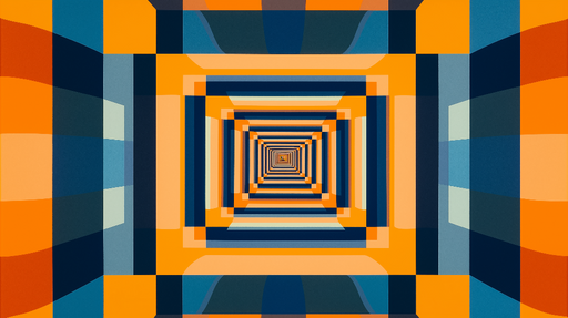 Papier peint géométrique Motif hypnotique dans des nuances vives