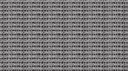 Papier peint géométrique Motif noir et blanc aux hexagones stylisés