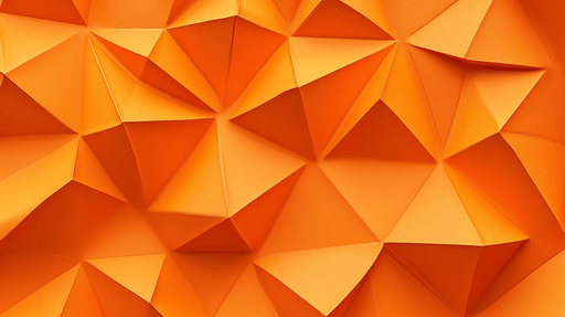 Papier peint géométrique Motifs en relief ton orange éclatant