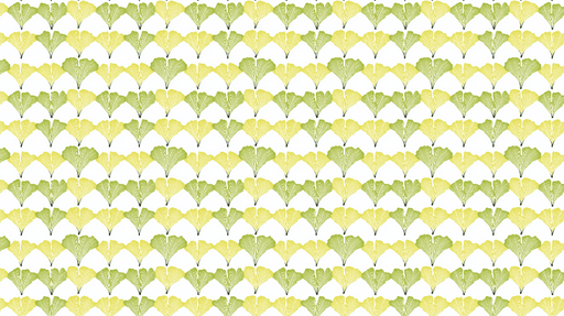 Papier peint ginkgo biloba Feuilles de ginkgo stylisées en jaune et vert