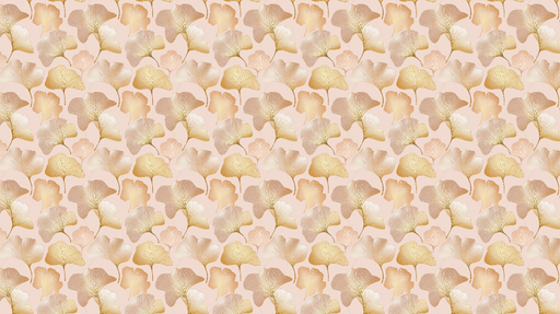 Papier peint ginkgo Feuilles de ginkgo aux teintes douces et pastel