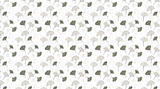 Papier peint ginkgo Feuilles de ginkgo dans des tons doux
