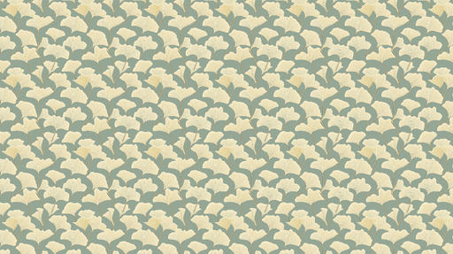 Papier peint ginkgo Feuilles de ginkgo délicates sur fond vert paisible