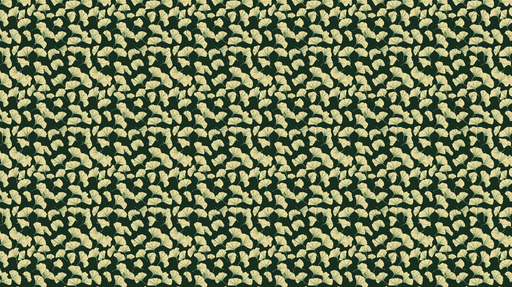 Papier peint ginkgo Feuilles de ginkgo dorées sur fond vert foncé