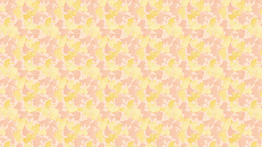 Papier peint ginkgo Motif de feuilles ginkgo dans des teintes douces de rose et jaune
