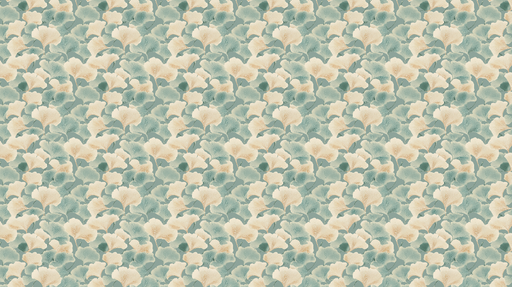Papier peint ginkgo Motif délicat de feuilles de ginkgo en nuances apaisantes
