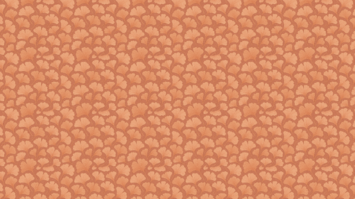 Papier peint ginkgo Motif délicat de feuilles de ginkgo sur fond rouille