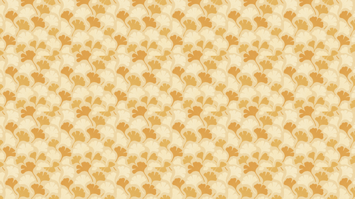 Papier peint ginkgo Motif élégant de feuilles de ginkgo dans des teintes dorées et crème